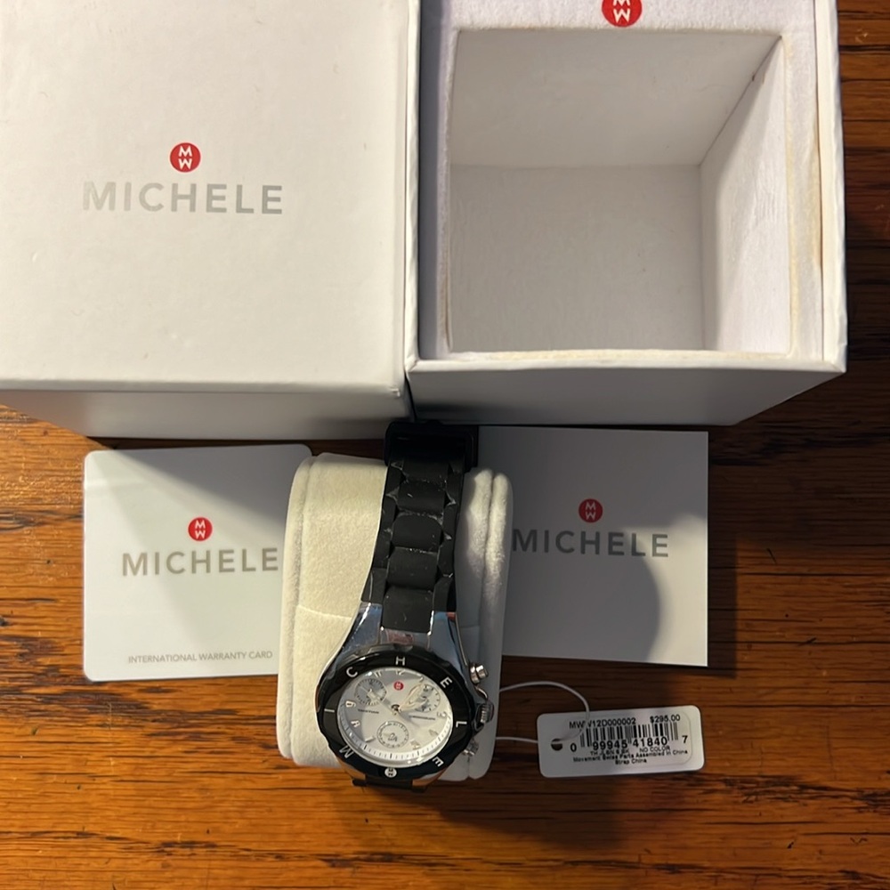 MICHELE women’s Tahitian Jelly watch. Needs battery. No flaws.